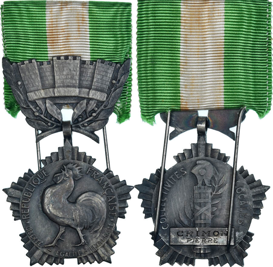 Médaille République Française – Collectivités Locales – Coq – France