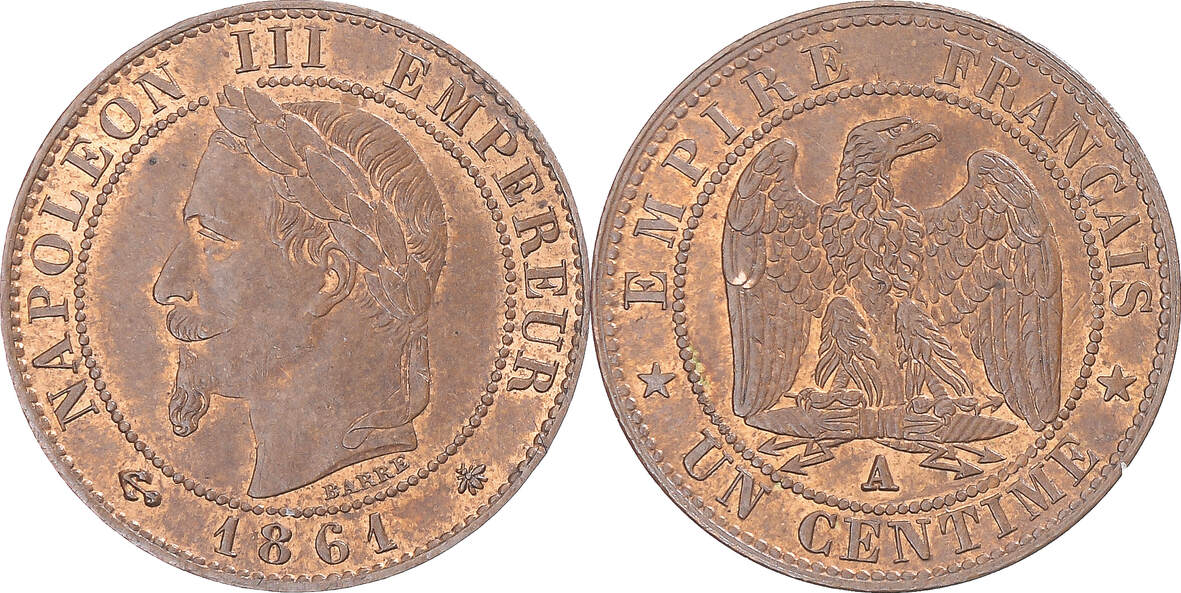 Frankreich Centime A M Nze Napoleon Iii Napol On Iii Paris Ss