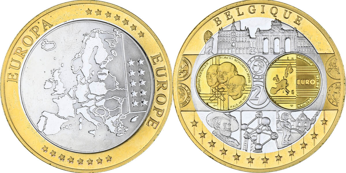 Belgien Medaille L Europe Belgique Stgl Silber Ma Shops