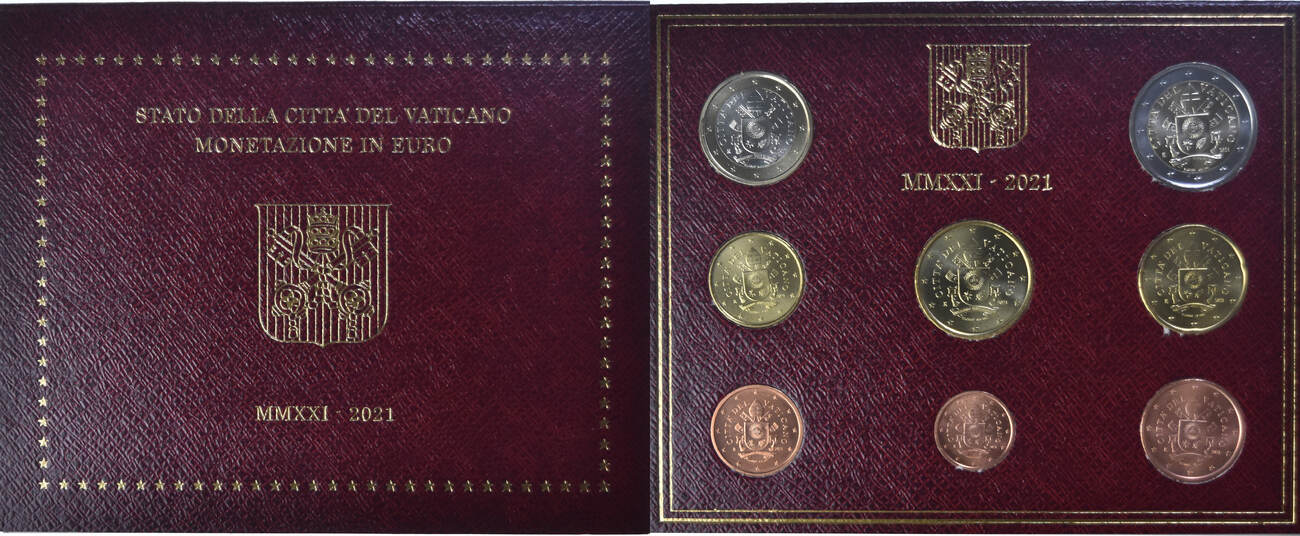 Set De Pièces Malte 2021 - 1CT Et 2 Euros - Lot De 8 Pièces Non Circulées - Collection