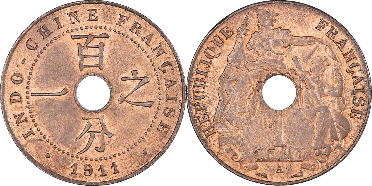 FRENCH INDO-CHINA Cent 1911 Münze | MA-Shops