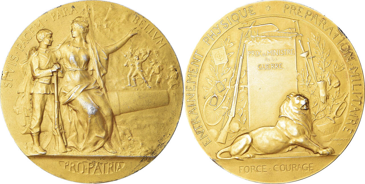 MEDAILLE BRONZE &PRÉPARATION militaire OFFERT PAR LE MINISTRE DE LA GUERRE EUR 19,90 - FR MEDAILLE BRONZE &PRÉPARATION militaire OFFERT PAR LE MINISTRE DE LA GUERRE EUR 19,90 - FR