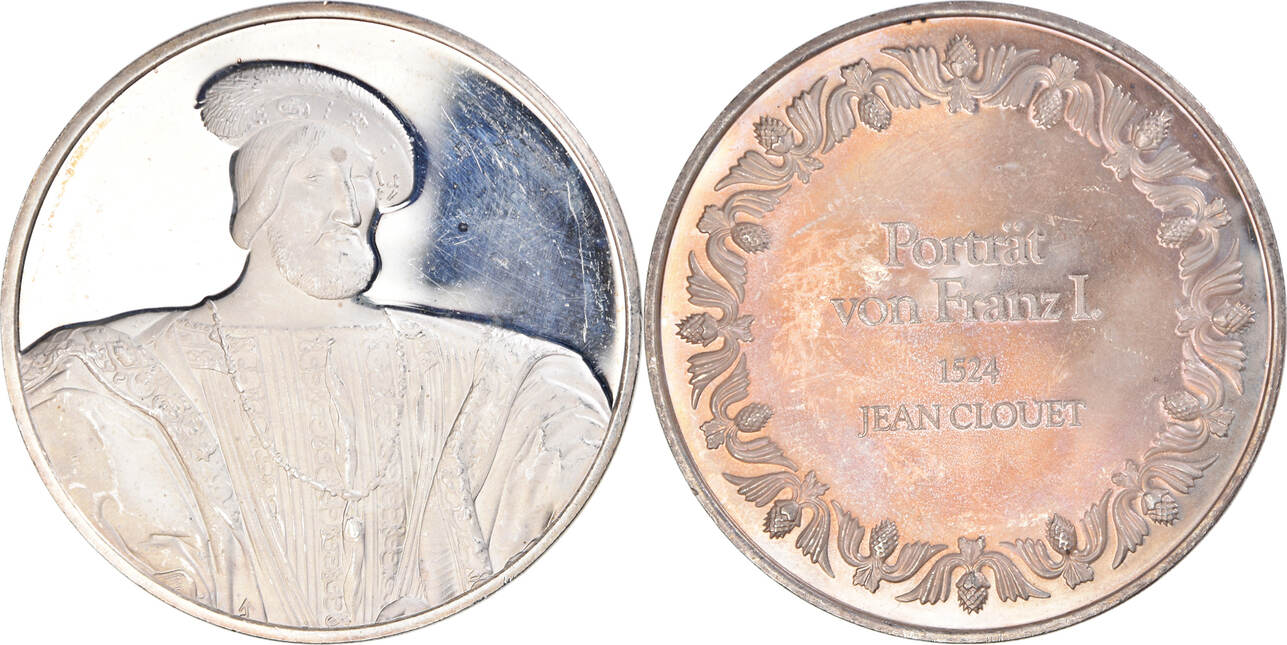 Frankreich Medaille Portrait De François Ier Jean Clouet Arts