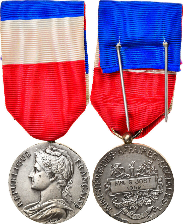 Frankreich Medaille 1969 Médaille D Honneur Du Travail Good Quality