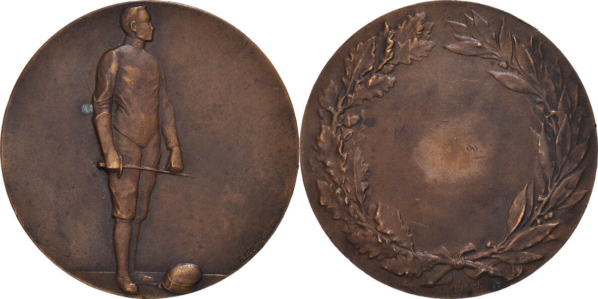 Frankreich Medaille Sport, Escrime, Fraisse, SS+, Bronze | MA-Shops