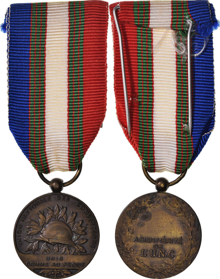 Frankreich Medaille Union Nationale Des Combattants Excellent Quality Ma Shops