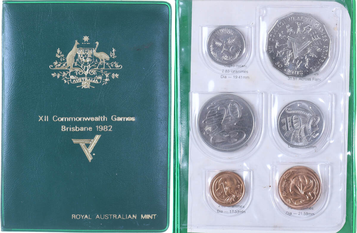 australien-xii-commonwealth-games-coin-set-1982-elizabeth-ii-stgl-ma