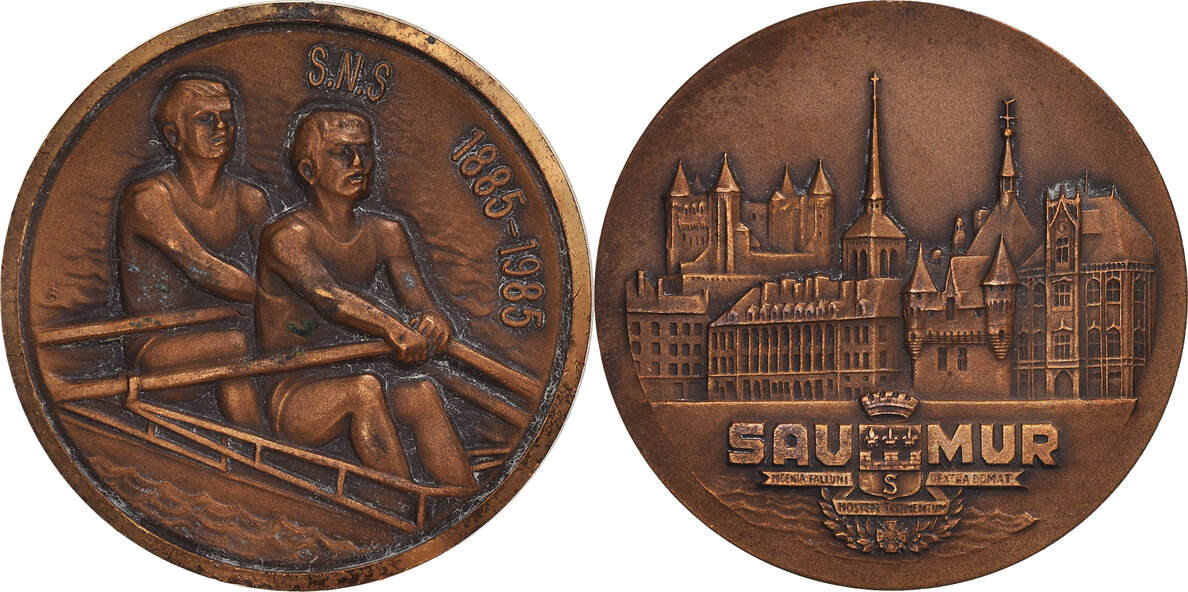 Médaille Ancienne En Bronze - Société Nautique De Cannes 1900 - Signée