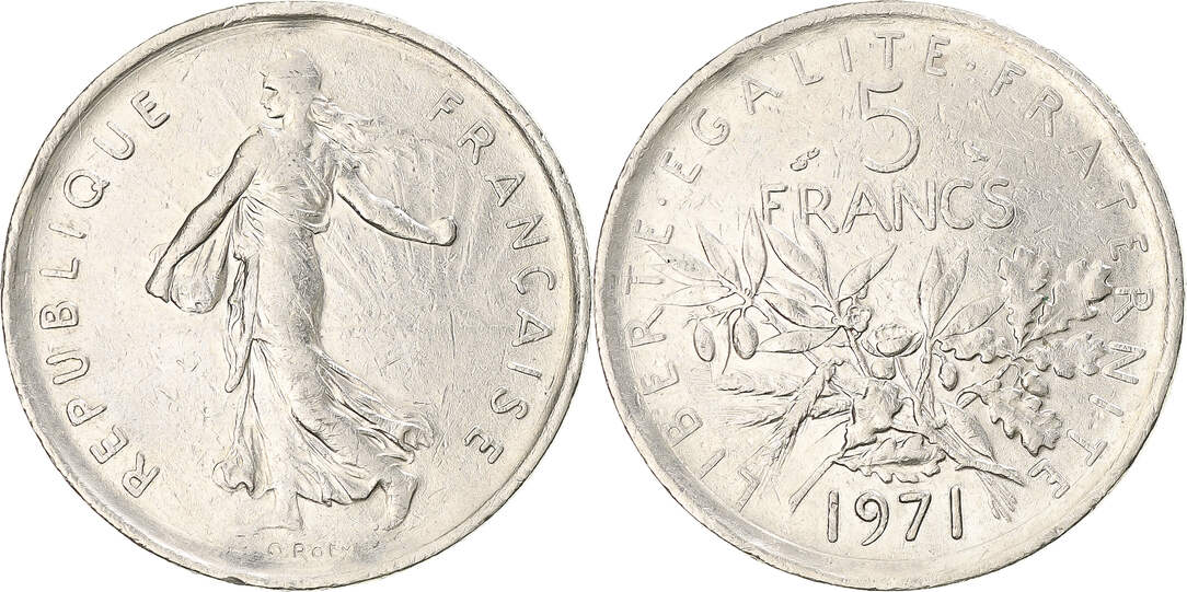 Estimation pièce de 5 francs 1971 - Expert Finances