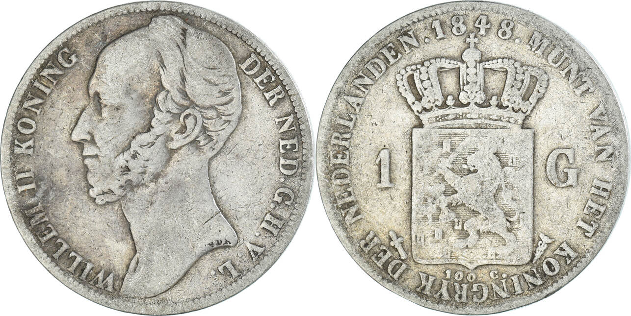 Niederlande Gulden 1848 Utrecht Münze William II Utrecht S Silber