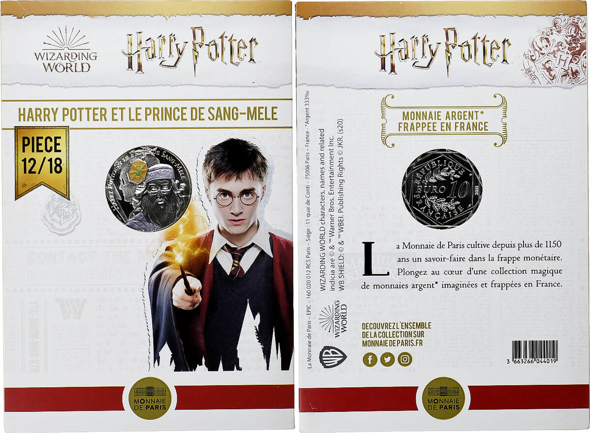 Frankreich 10 Euro 2021 Monnaie de Paris Monnaie de Paris, Harry Potter et le prince de SANG