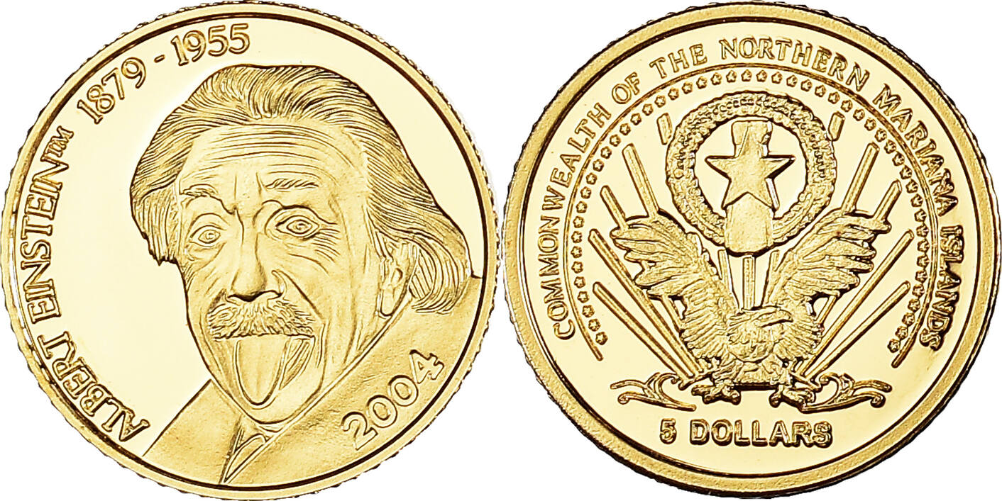 NORTHERN MARIANA ISLANDS 5 Dollars 2004 Münze, Proof, STGL, Gold, KM6