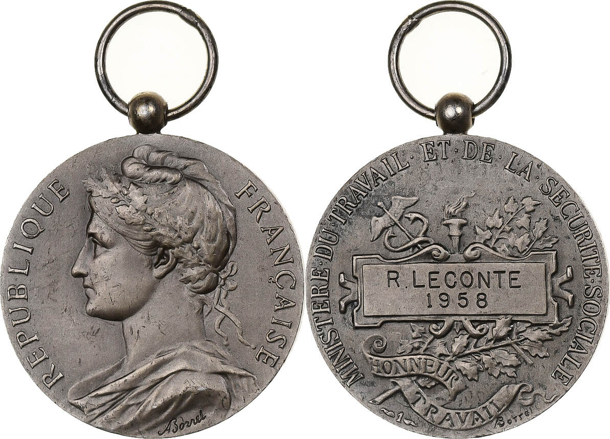 MEDAILLE MINISTERE DU Travail Et De La Securite Sociale Honneur Travail 1981 EUR 5,00