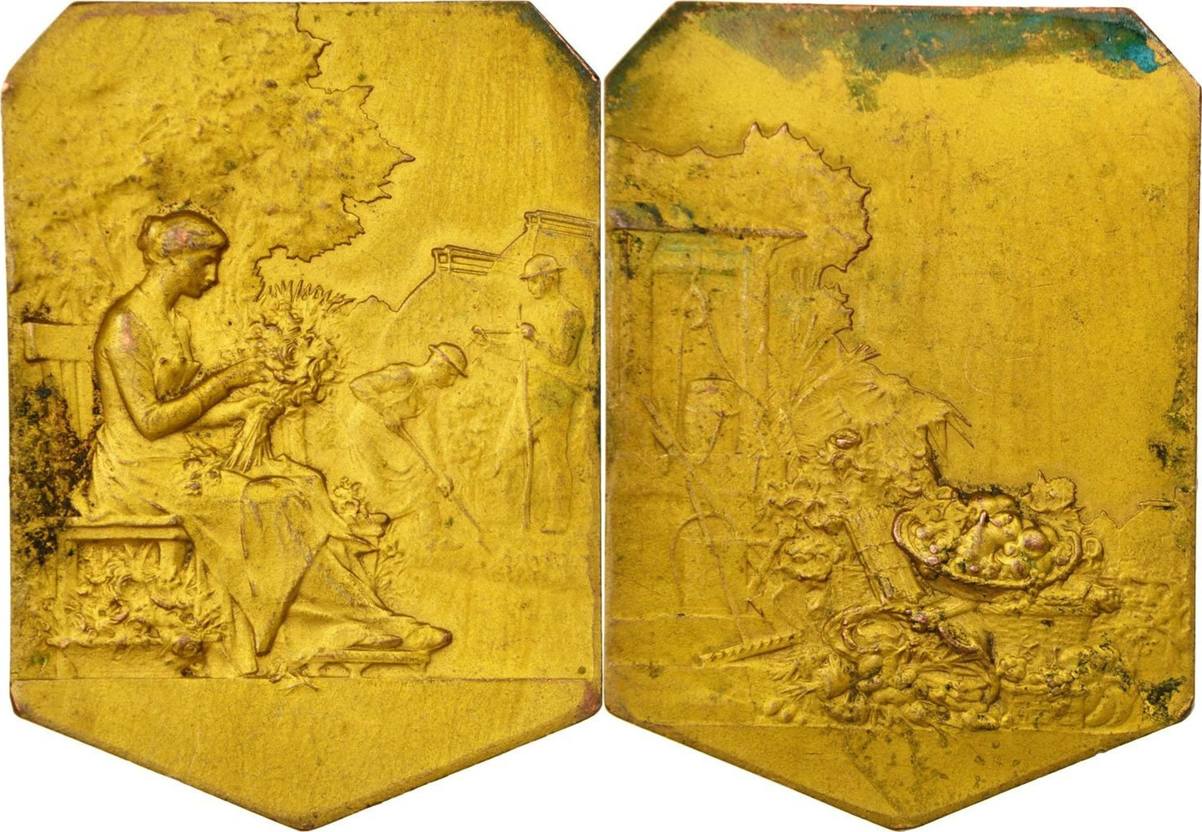 Médaille Art Nouveau - Tournois De Tennis L'Echo De Paris Par Lordonnois (Bronze)