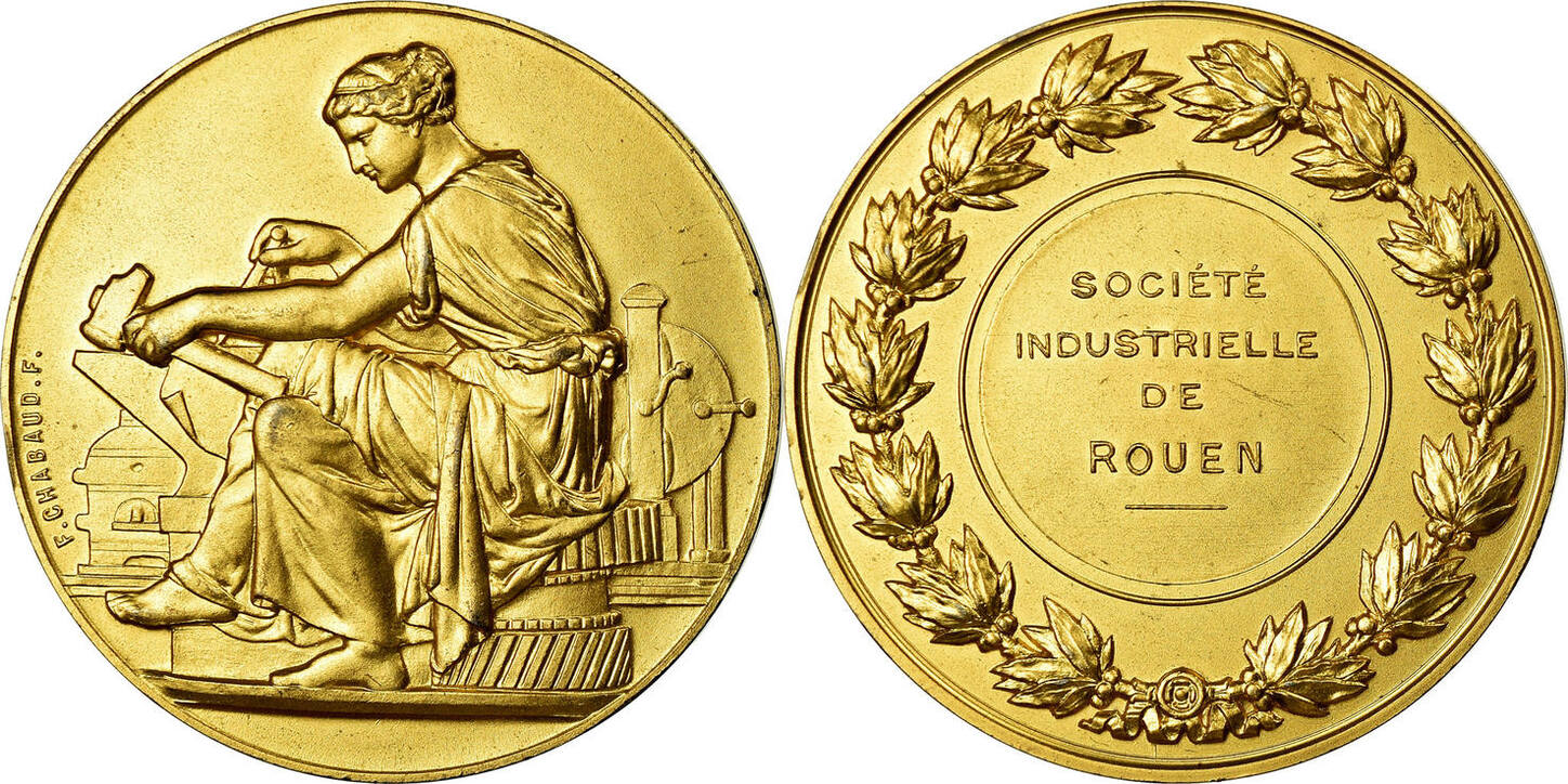 France, Token, Loge de la parfaite égalité de Rouen, Silver, | Tokens & Medals