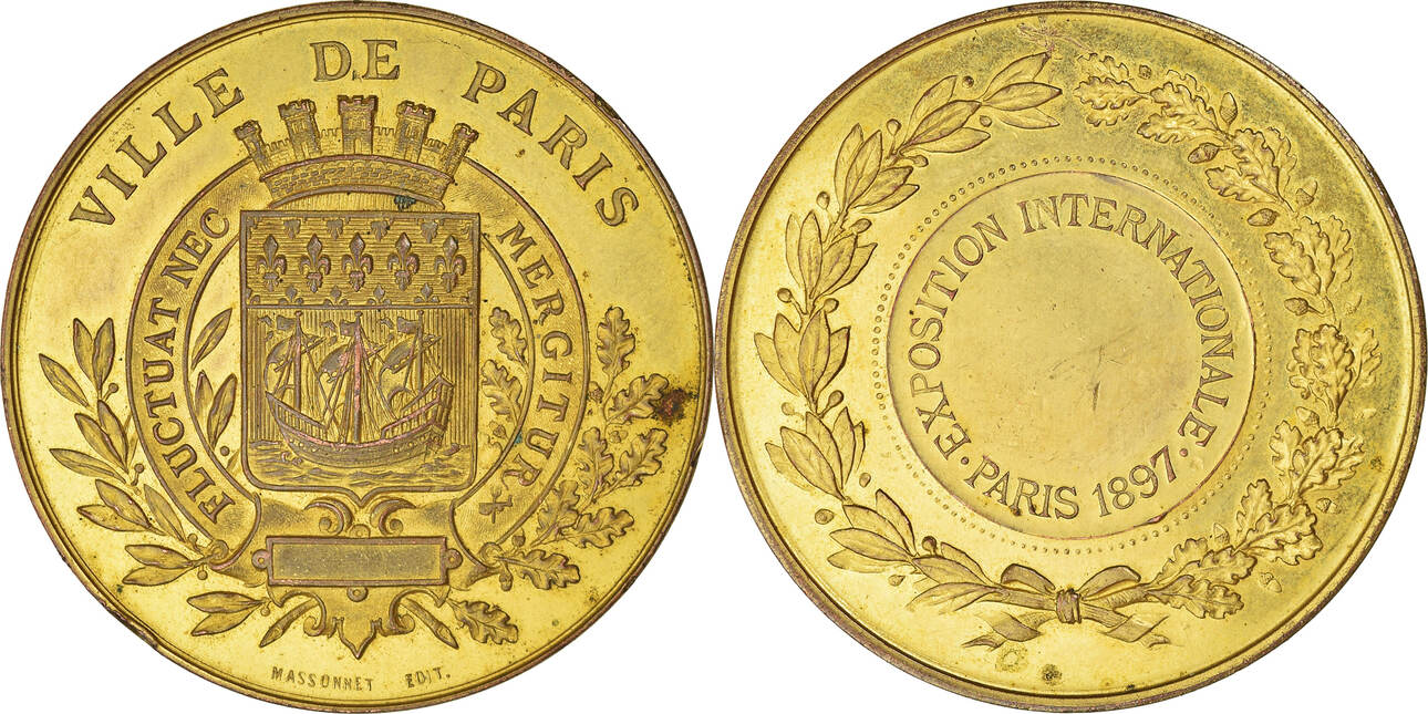Médaille Bronze Concours De Dictée Paris 1883 'L'Accord Parfait' - XIXe Siècle