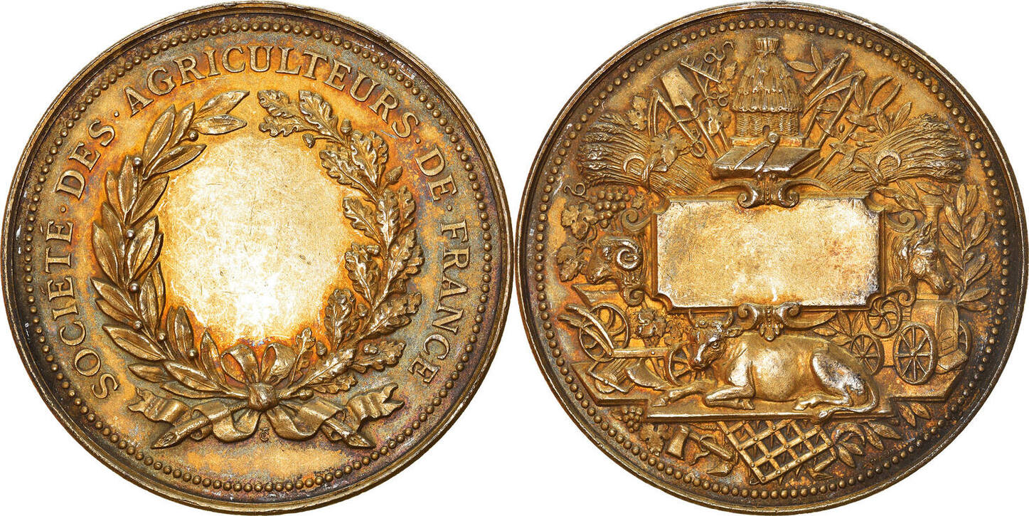 Frankreich Medaille Société des agriculteurs de France, Trotin, VZ, Silber Frankreich Medaille Société des agriculteurs de France, Trotin, VZ, Silber