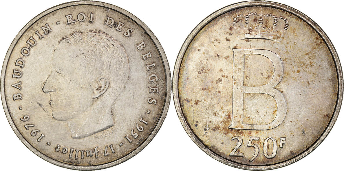 Belgien 250 Francs 250 Frank 1976 Brussels M nze Baudouin I Brussels belgien-250-francs-250-frank-1976-brussels-m-nze-baudouin-i-brussels