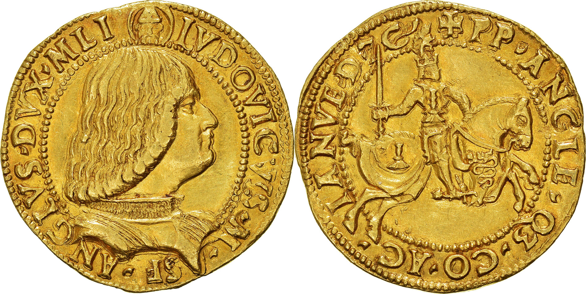 Duchy of Milan Double Ducat 14941500 Milan Ludovico Maria Sforza