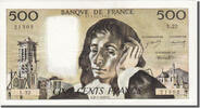 Frankreich 500 Francs Geldschein, 500 F 1968-1993 ''Pascal'' -