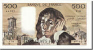 Frankreich 500 Francs Geldschein, 500 F 1968-1993 ''Pascal'' -