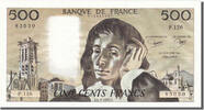 Frankreich 500 Francs Geldschein, 500 F 1968-1993 ''Pascal'' -