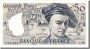 50 Francs 1988 Frankreich Geldschein, 50 F 1976-1992   Quentin de La Tour   UNZ-