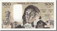 Frankreich 500 Francs Geldschein, 500 F 1968-1993 ''Pascal'' -