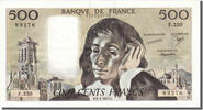 Frankreich 500 Francs Geldschein, 500 F 1968-1993 ''Pascal'' -