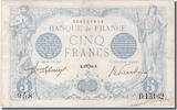 Frankreich 5 Francs Geldschein, 5 F 1912-1917 ''Bleu'', 1916-08-02, SS -
