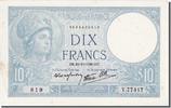Frankreich 10 Francs 1940 Geldschein, 10 F 1916-1942 Minerve, 1940-10-10 VZ