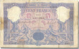 Frankreich 100 Francs Geldschein, 100 F 1888-1909 ''Bleu et Rose'' -