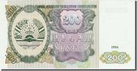 Tajikistan 200 Rubles Geldschein, UNZ -