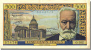 Frankreich 500 Francs Geldschein, 500 F 1954-1958 ''Victor Hugo'' -