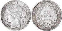Frankreich 50 Centimes Münze, Cérès, Paris, SS, Silber, KM:769.1 -