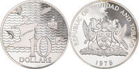 TRINIDAD & TOBAGO 10 Dollars Münze, Franklin Mint, Proof, STGL, Silber -