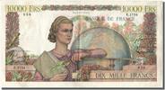 Frankreich 10,000 Francs Geldschein, 10 000 F 1945-1956 ''Génie Français'' -