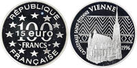 Frankreich 100 Francs-15 Euro Münze, Monnaie de Paris, Cathédrale Saint-Etienne de Vienne, 100 -