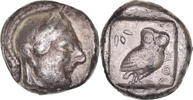 Tetradrachm Attica, Athens, Very rare, Silber, NGC, S -