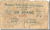Belgien 1 Franc Geldschein, 1914-08-27, SGE+ -