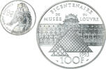 Frankreich 100 Francs Münze, UNZ+, Silber, KM:1021, Gadoury:C55 -