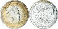 Frankreich 10 Euro Football, VZ+, Silber -