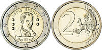 Belgien 2 Euro Brussels, Louis Braille, STGL, Bi-Metallic, KM:288 -