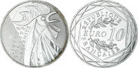 Frankreich 10 Euro Coq, UNZ+, Silber, Gadoury:EU656 -