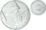 Frankreich 10 Euro Réunion, UNZ, Silber -