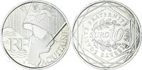 Frankreich 10 Euro Aquitaine, UNZ+, Silber -