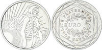 Frankreich 5 Euro Monnaie de Paris, Semeuse, UNZ, Silber, KM:1534 -