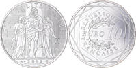 Frankreich 10 Euro Monnaie de Paris, Hercule, STGL, Silber -