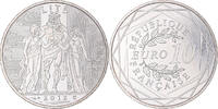 Frankreich 10 Euro Monnaie de Paris, Hercule, UNZ, Silber -