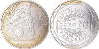 Frankreich 10 Euro Monnaie de Paris, UEFA Euro 2016, UNZ, Silber -